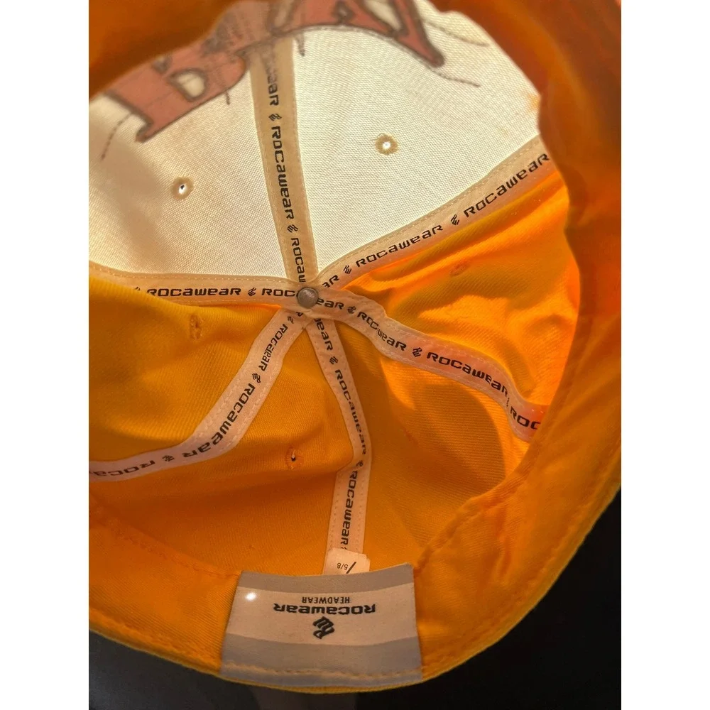 Vintage Rocawear Fitted Hat Yellow White RW Logo Embroidered Cap Size 7‎ 5/8 Y2K